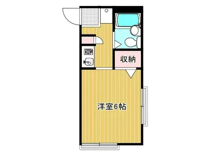 プレステージ下倉田I(1K/2階)の間取り写真