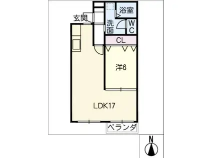 ロイヤルマンション丸善(1LDK/3階)の間取り写真