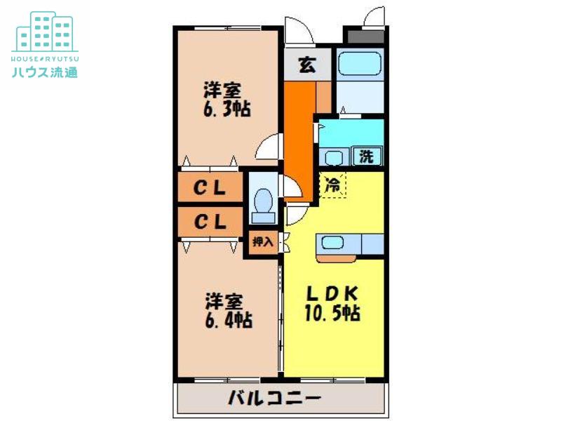 PROSPERITYPLACE(2LDK/3階)の間取り写真