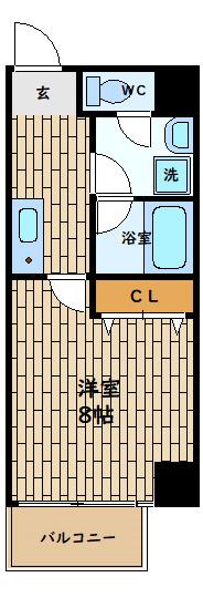 TOYOTOMI STAY PREMIUM 梅田西II(1K/2階)の間取り写真