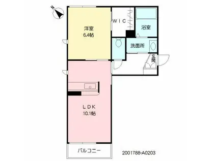 シャーメゾン桜川(1LDK/2階)の間取り写真
