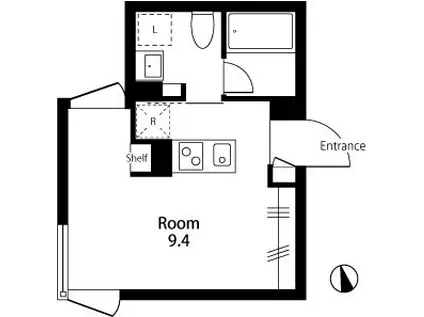 YANECO TERRACE(ワンルーム/2階)の間取り写真