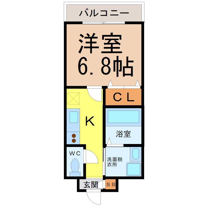 MELIV桜山(1K/3階)の間取り写真
