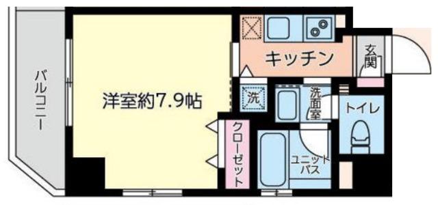 フォンティーヌ東陽(1K/5階)の間取り写真