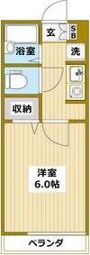 VILLA510 NO.6(1K/1階)の間取り写真