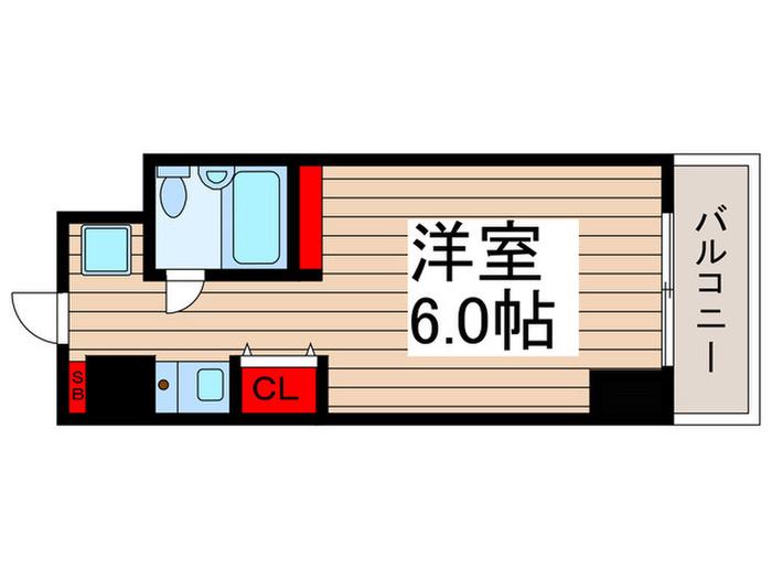 ウェルネス馬橋(ワンルーム/13階)の間取り写真