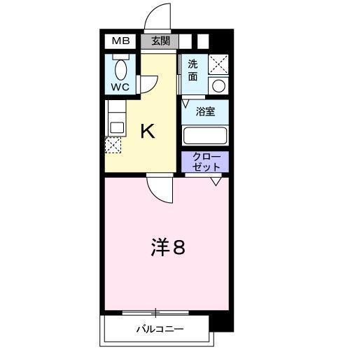 天然館ビルIV(1K/6階)の間取り写真