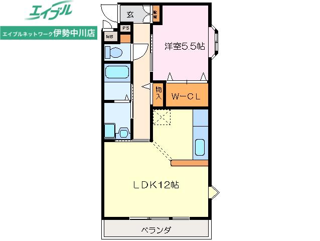 リジェール21(1LDK/3階)の間取り写真