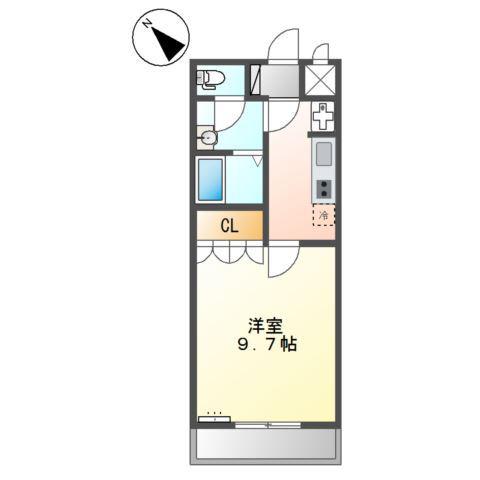 和光-I(1K/2階)の間取り写真