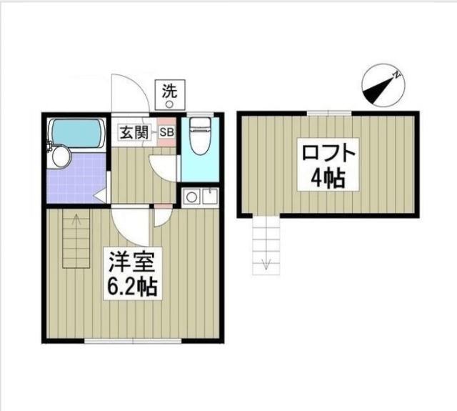 トーシンハイツ三郷(ワンルーム/1階)の間取り写真