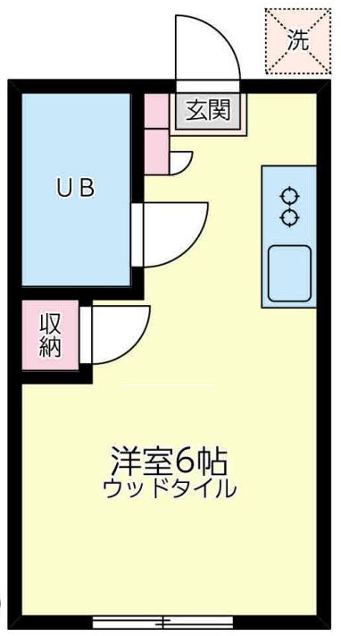 PAN八幡山(ワンルーム/1階)の間取り写真