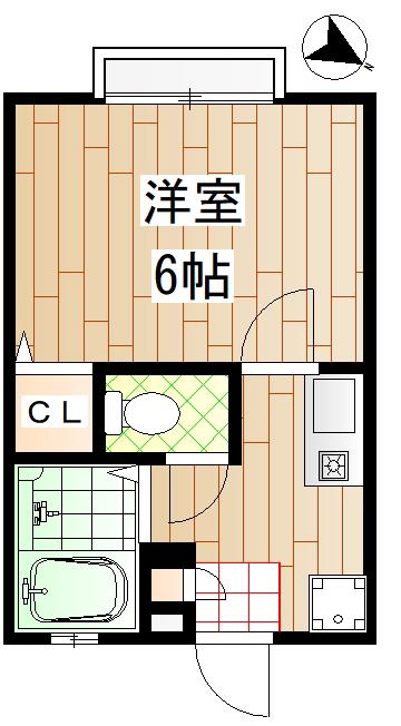 エム・シュエット(1K/2階)の間取り写真