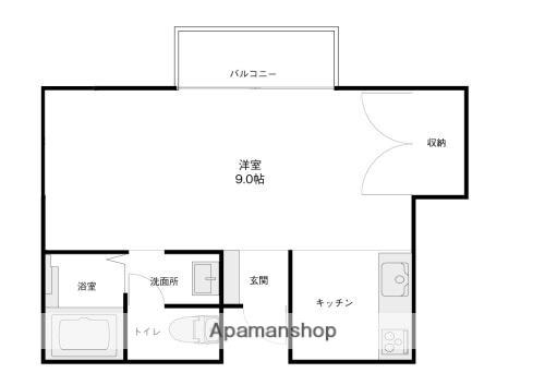 フォレスト242(1K/1階)の間取り写真