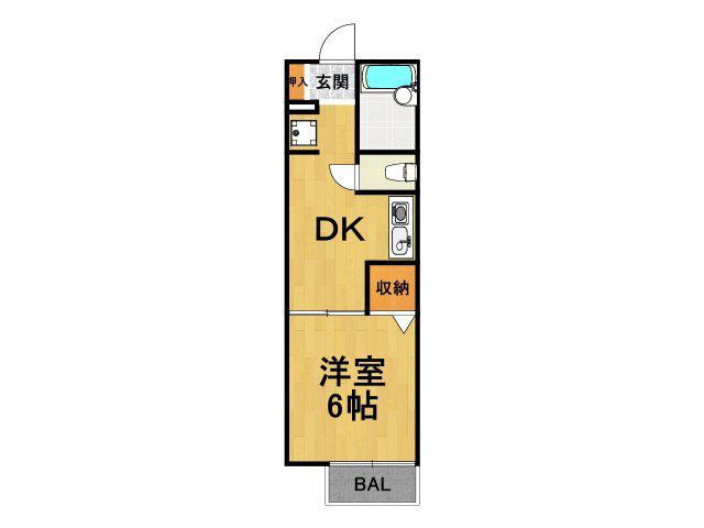 エステート小林(1K/1階)の間取り写真
