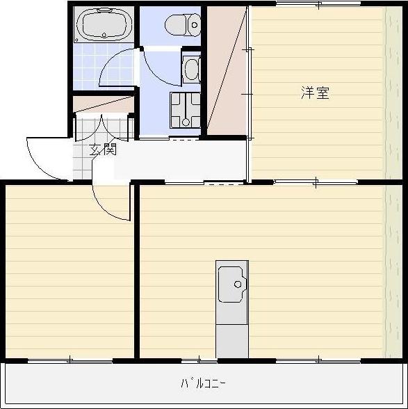 上島マンション(2LDK/3階)の間取り写真
