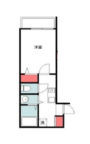 ラウレア北越谷II(1K/3階)の間取り写真