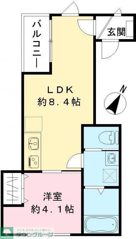 六本木ルガロ(1LDK/3階)の間取り写真