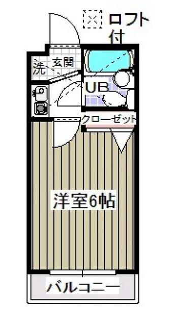 ローズアパート(1K/2階)の間取り写真