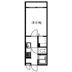 メゾン大倉山弐番館(1K/2階)の間取り写真