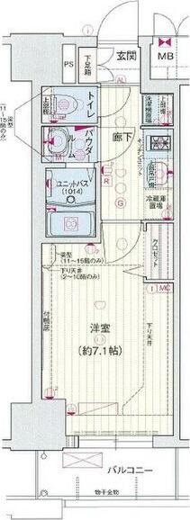 プレサンス久屋大通公園セラフィ(1K/8階)の間取り写真
