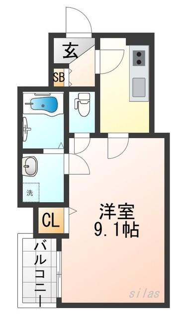 F ASECIA SOMNUS(1K/1階)の間取り写真