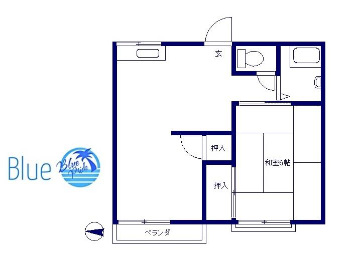 グランデュール湘南A(1LDK/2階)の間取り写真
