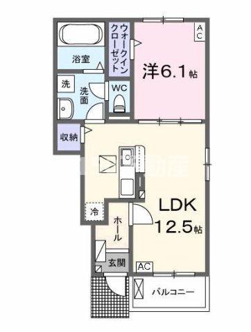 名鉄竹鼻線 竹鼻駅 徒歩19分 2階建 新築(1LDK/1階)の間取り写真