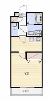 クレアトゥールI(1DK/3階)の間取り写真