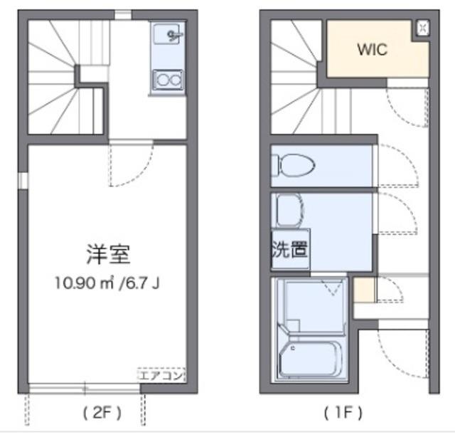 レオネクストNK VILLA(1K/1階)の間取り写真