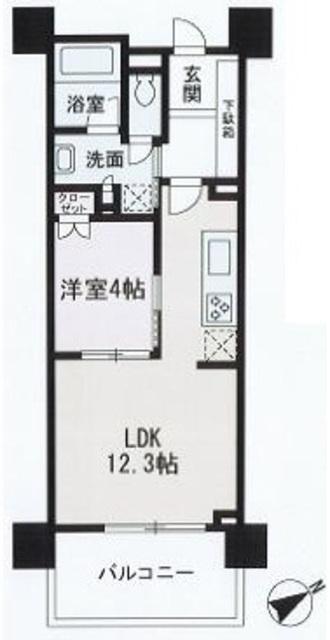 BELISTA志木駅前(1LDK/7階)の間取り写真