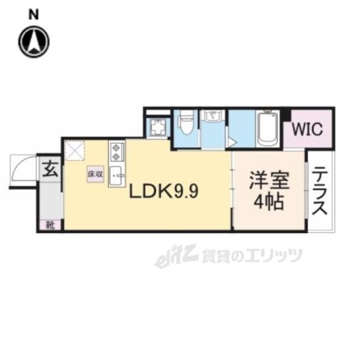 コントレイル(1LDK/1階)の間取り写真
