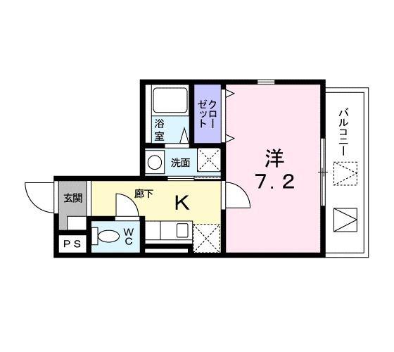 フレイム テラス(1K/3階)の間取り写真