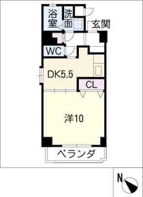 STARRY PLACE(1DK/4階)の間取り写真