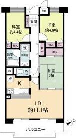 NTPRレジデンス甲子園四番町(3LDK/5階)の間取り写真