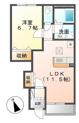 クレアトゥール千石(1LDK/1階)の間取り写真