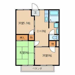 サンハイツ高野(3DK/1階)の間取り写真