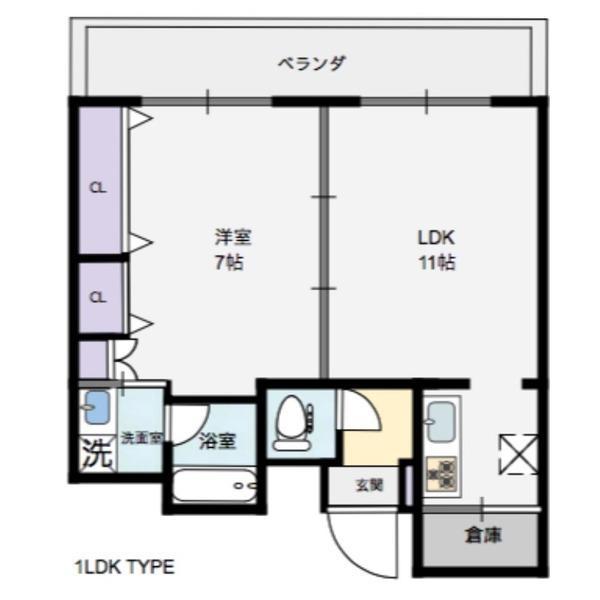 MS BLDG(1LDK/2階)の間取り写真