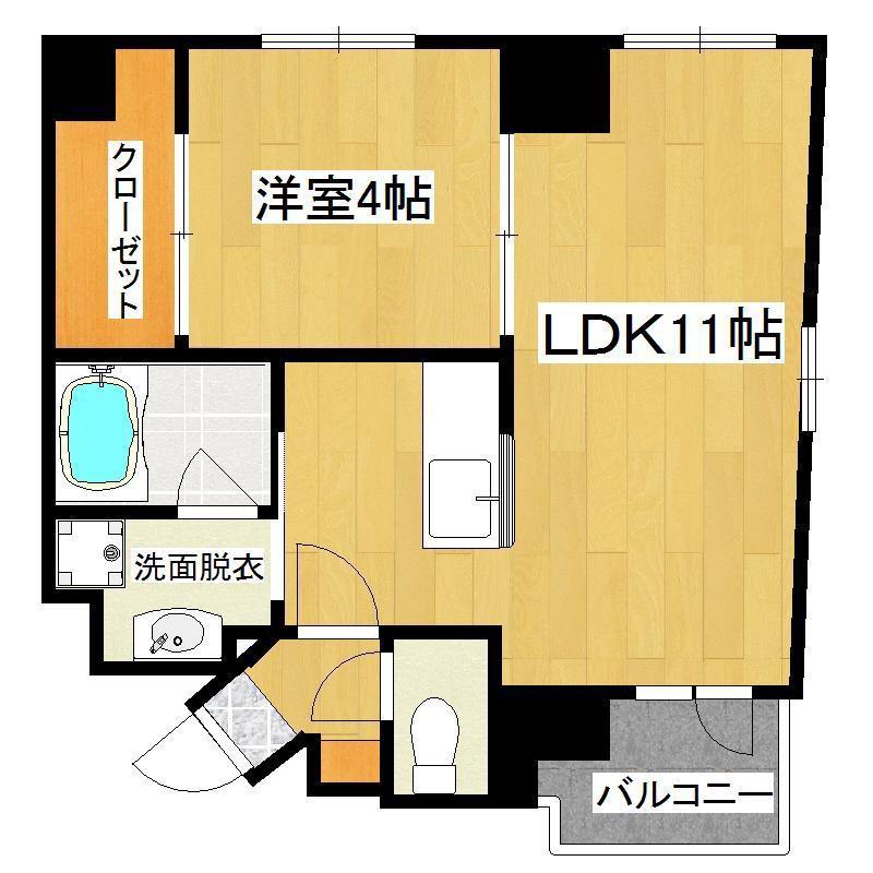 ロータスエイト(1LDK/7階)の間取り写真