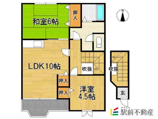 ファミールTC(2LDK/2階)の間取り写真
