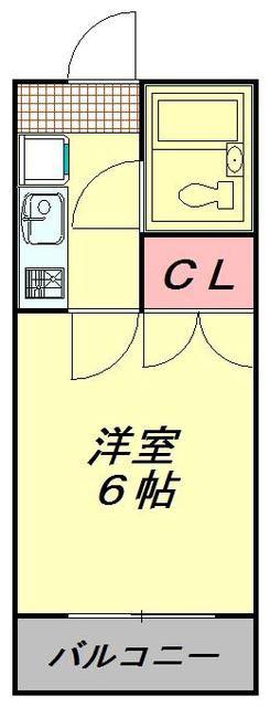 三光町マンション(1K/2階)の間取り写真