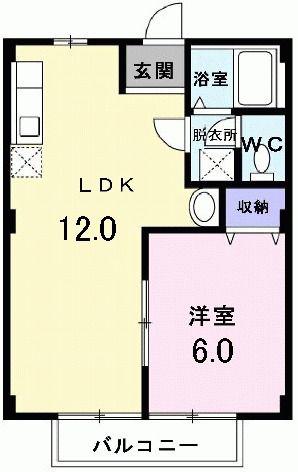 シーサイドハイツ(1LDK/2階)の間取り写真