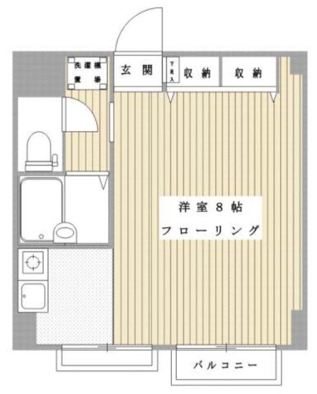 パティオ市ヶ尾(ワンルーム/6階)の間取り写真