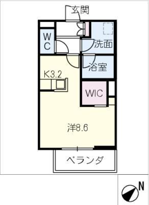 メゾン スカラベ(1K/2階)の間取り写真