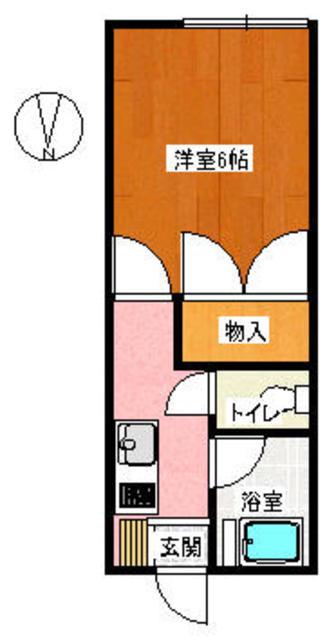 コーポラモナ(1K/1階)の間取り写真