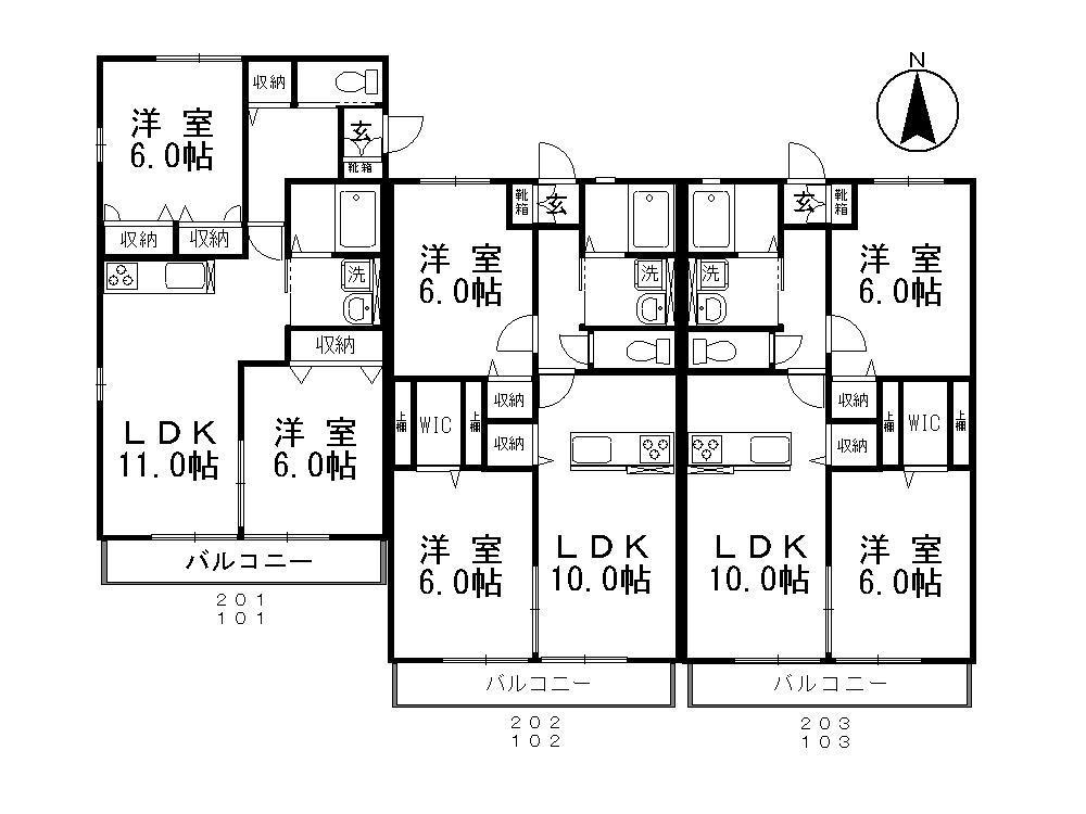 アネシス(2LDK/2階)の間取り写真
