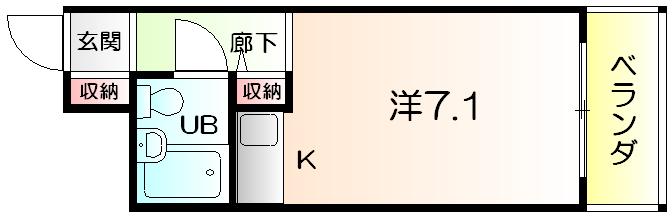 アークⅢ(1K/11階)の間取り写真
