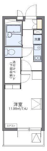 レオパレスエクセルハイムIII(1K/4階)の間取り写真