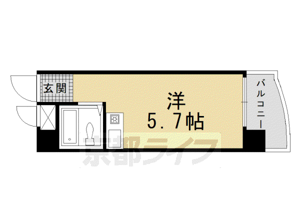 朝日プラザ高瀬川(ワンルーム/11階)の間取り写真