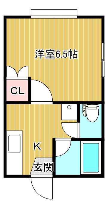 コーポ明石(1K/2階)の間取り写真