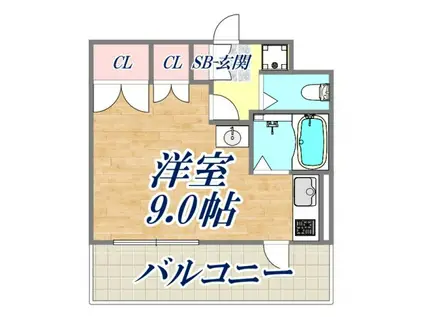 NDビルハイツ(1DK/3階)の間取り写真